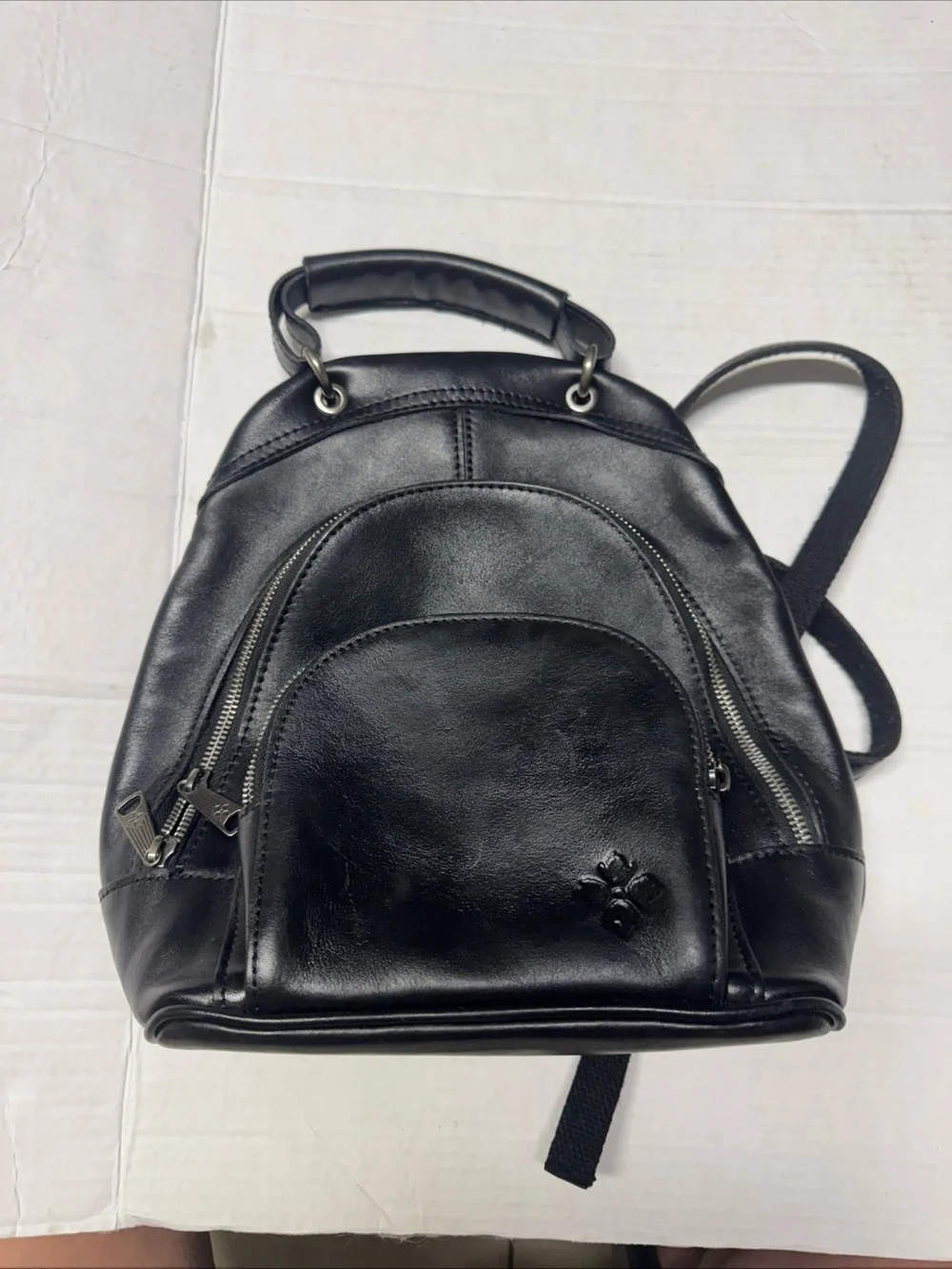 Patricia Nash Heritage Alencon small utility office italian lether backpack